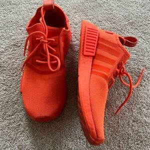 Adidas bright orange sneakers tennis shoes size 8.5 running shoes colorful neon